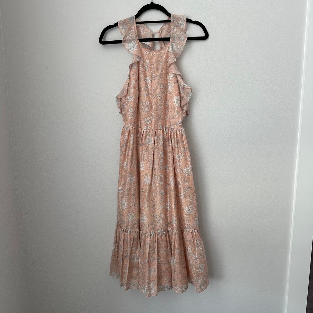 Ulla Johnson Open Back Floral Midi Dress Wilda Pink